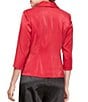 Alex Evenings Petite Size V-Neck 3/4 Sleeve Beaded Bow Shimmer Wrap Blouse - Image 2