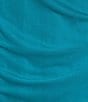 Color:Turquoise - Image 5 - Plus Size Drape Cowl Neck Cold-Shoulder Short Sleeve Gown