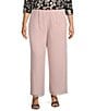 Color:Shell Pink - Image 1 - Plus Size Silky Chiffon Pants