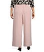 Color:Shell Pink - Image 2 - Plus Size Silky Chiffon Pants