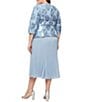 Alex Evenings Plus Size 2-Piece Sequin Jacket Dress, Color:Dusty Blue - Image 2