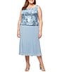 Alex Evenings Plus Size 2-Piece Sequin Jacket Dress, Color:Dusty Blue - Image 3