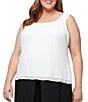 Alex Evenings Plus Size Embroidered Twinset, Color:Ivory - Image 3