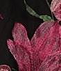 Alex Evenings Plus Size Floral Embroidered 3/4 Sleeve Open Front Twinset - Image 4