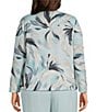 Alex Evenings Plus Size Printed Metallic Knit Twinset - Image 2