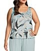 Alex Evenings Plus Size Printed Metallic Knit Twinset - Image 3