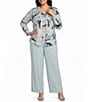 Alex Evenings Plus Size Printed Metallic Knit Twinset - Image 5