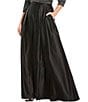 Color:Black - Image 1 - Plus Size Satin Inverted Pleat Ball Gown Skirt
