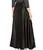 Color:Black - Image 2 - Plus Size Satin Inverted Pleat Ball Gown Skirt