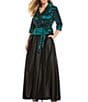 Color:Black - Image 3 - Plus Size Satin Inverted Pleat Ball Gown Skirt