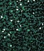 Alex Evenings Plus Size Sequin V-Neck Bubble Hem Long Sleeve A-Line Gown, Color:Emerald Green - Image 3