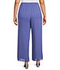 Alex Evenings Plus Size Silky Chiffon Pull-On Wide Leg Pants, Color:Cornflower - Image 2