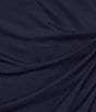 Alex Evenings Plus Size Sleeveless Beaded Halter Neck Cascade Ruffle Gown, Color:Navy - Image 3