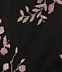 Color:Black/Rose - Image 3 - Plus Size Sleeveless Crew Neck Tie Waist Floral Embroidered Tulle Midi Dress