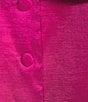 Alex Evenings Plus Size Stretch Taffeta Collared V-Neck 3/4 Sleeve Tie Sash Belt A-Line Midi Dress, Color:Magenta - Image 3