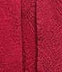 Alex Evenings Plus Size Textured Jacquard Knit Embellished Neck Twinset Jacket, Color:Red - Image 9