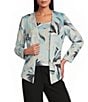 Alex Evenings Printed Metallic Knit Twinset - Image 1