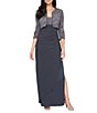 Alex Evenings Ruched 3/4 Sleeve Scoop Neck 2-Piece Glitter Jacket Dress,All Products : American Fashion Style Bags On Sale Alex Evenings Ruched 3/4 Sleeve Scoop Neck 2-Piece Glitter Jacket Dress,All Products : American Fashion Style Bags On Sale