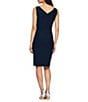 Alex Evenings Surplice V-Neck Sleeveless Ruched Brooch Sheath Dress - Image 2