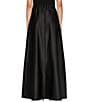 Color:Black - Image 2 - Satin With Pocket Inverted Pleat Ball Gown Skirt