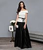 Color:Black - Image 3 - Satin With Pocket Inverted Pleat Ball Gown Skirt