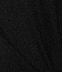 Color:Black - Image 6 - Sheer 3/4 cold Shoulder Sleeve Crew Neck Metallic Knit Beaded Detail Blouse