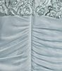 Alex Evenings Short Sleeve V-Neck Soutache Bodice Cascade Ruddle Dress - Image 3