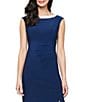 Alex Evenings Cap Sleeve Embellished Crew Neck Front Slit Gown - Image 3
