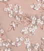 Color:Shell Pink - Image 3 - Cap Sleeve V-Neck Godet Skirt Embroidered Fit and Flare Midi Dress