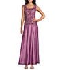 Alex Evenings Stretch Tulle Satin Jacket Dress, Color:Dark Mauve - Image 3