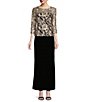 Color:Black - Image 3 - Stretch Velvet Fishtail Pull-On A-Line Maxi Skirt