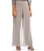 Color:Dove - Image 1 - Wide Leg Pull-On Carwash Pants