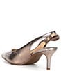 Color:Bronze - Image 3 - Aaileen Bow Embossed Leather Slingback Pumps