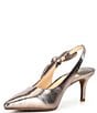 Color:Bronze - Image 4 - Aaileen Bow Embossed Leather Slingback Pumps