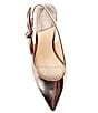 Color:Bronze - Image 5 - Aaileen Bow Embossed Leather Slingback Pumps