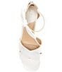 Color:White - Image 5 - Adeline Leather Bow Block Heel Sandals