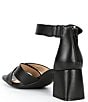 Color:Black - Image 3 - Adeline Leather Bow Block Heel Sandals