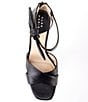 Color:Black - Image 5 - Adeline Leather Bow Block Heel Sandals