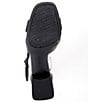 Color:Black - Image 6 - Adeline Leather Bow Block Heel Sandals