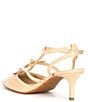 Color:Beached Neutral - Image 3 - Ainsley Leather T-Strap Bow Pumps