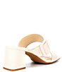 Color:Cloud White - Image 2 - AlayneTwo Buckle Detail Block Heel Sandals