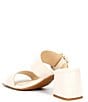 Color:Cloud White - Image 3 - AlayneTwo Buckle Detail Block Heel Sandals