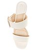 Color:Cloud White - Image 5 - AlayneTwo Buckle Detail Block Heel Sandals