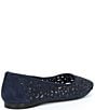 Color:Seaport Navy - Image 2 - Altana Suede Laser-Cut Rhinestone Flats