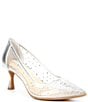 Color:Silver/Clear - Image 1 - Amelie Clear Rhinestone Pumps