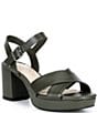 Alex Marie Anette Leather Cross Band Platform Sandals - Image 1