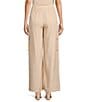 Alex Marie Anne Drapey Linen Straight Leg Cargo Pants, Color:Apricot - Image 2