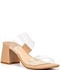 Color:Clear - Image 1 - Austyn Clear Vinyl Banded Sandals