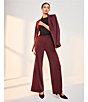 Alex Marie Coordinating Ava Jetset-Tech Super Stretch Trouser Pants, Color:Wine - Image 7