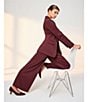 Alex Marie Coordinating Ava Jetset-Tech Super Stretch Trouser Pants, Color:Wine - Image 9